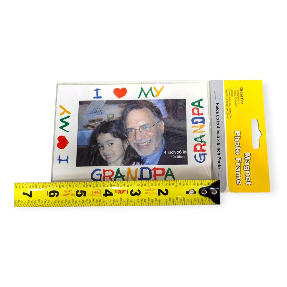 I Love My Grandpa Magnetic Photo Frame 4x6 Walgreens White Multicolor New